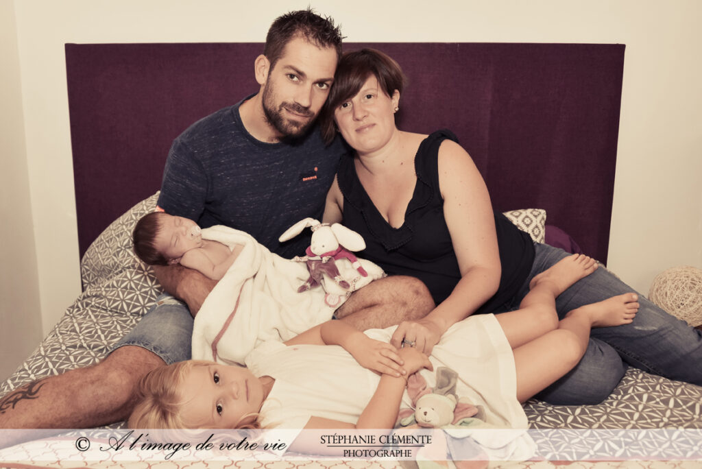 Photographie naissance en famille